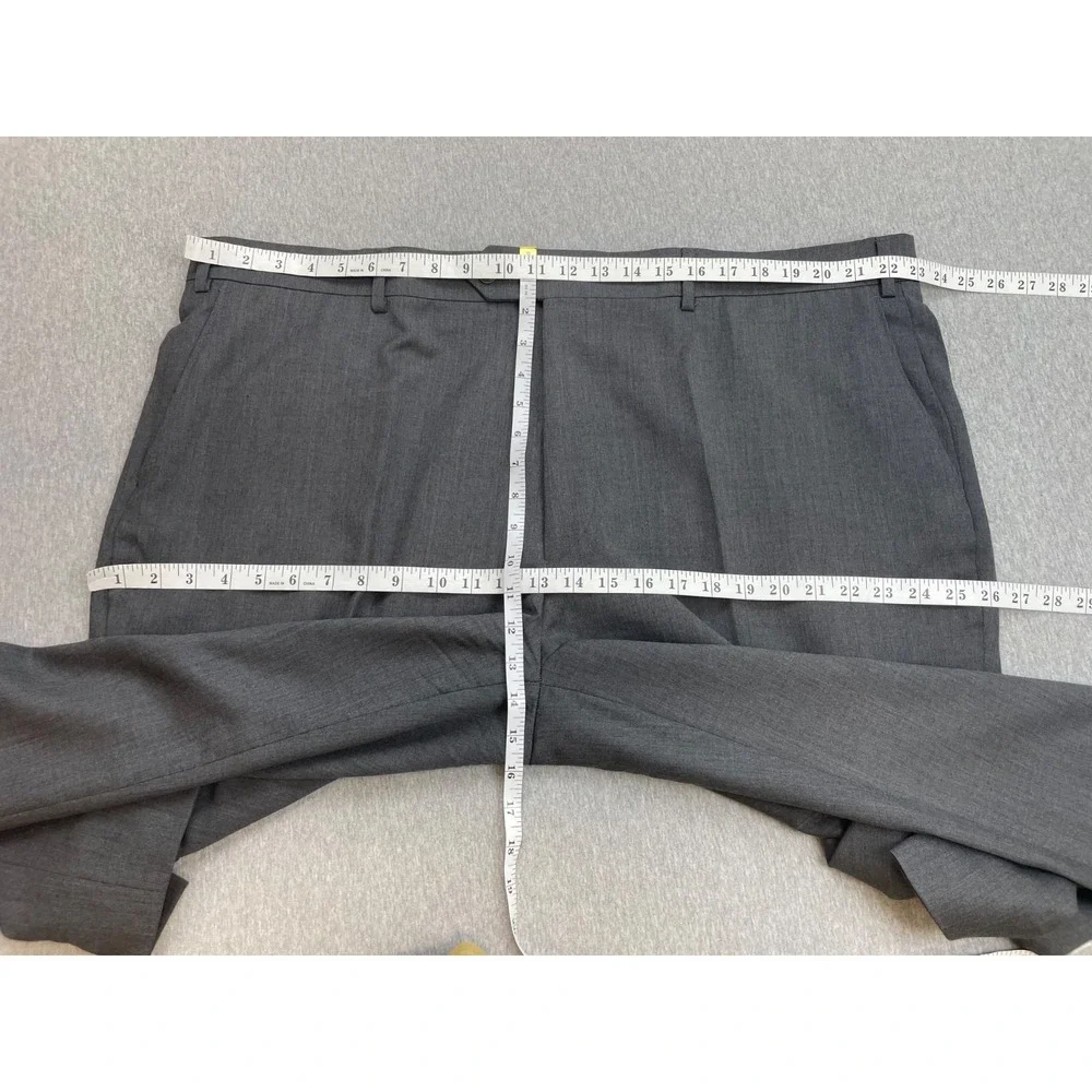 Jos A Bank Suit Men 50R Gray 100% Wool 2-Button Tailored Fit Pants 46x30 - 2 Pcs